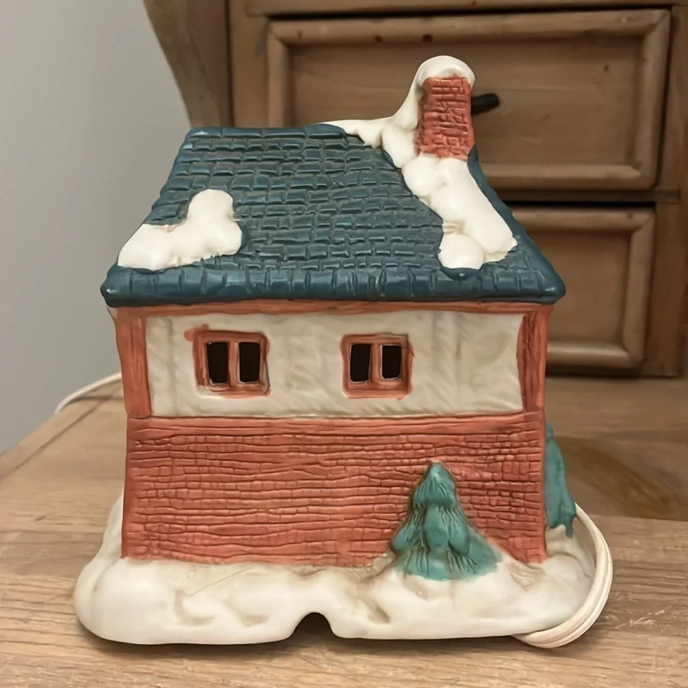 Kurt Adler Dickens Cottage Bakery Lighted House 1989 Collectible Ceramic Vintage